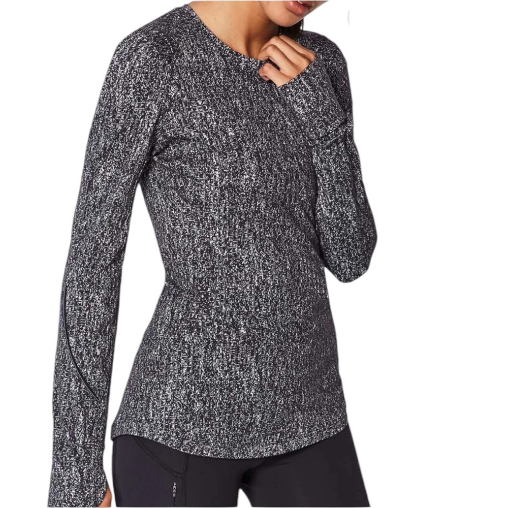 lululemon athletica Black Heather Long Sleeve Tee